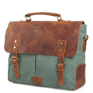 Luxury Canvas men's briefcase satchel - Dapperdashery