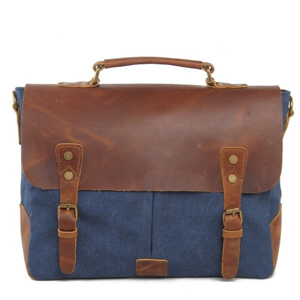 Luxury Canvas men's briefcase satchel - Dapperdashery