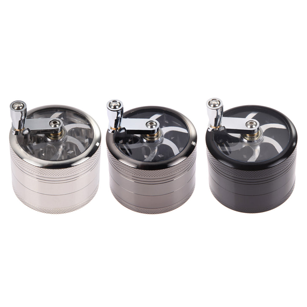 Beautiful 4-layer Hand Crank Herb Grinder - Dapperdashery