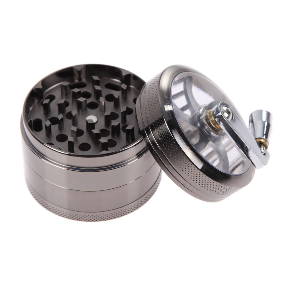 Beautiful 4-layer Hand Crank Herb Grinder - Dapperdashery