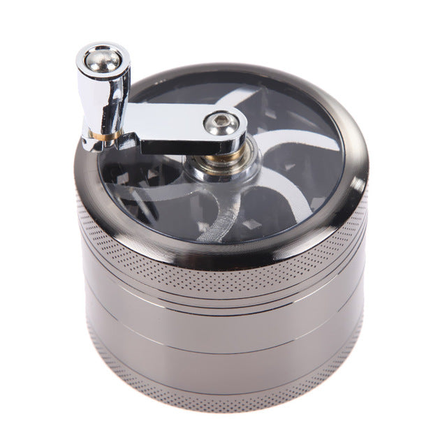 Beautiful 4-layer Hand Crank Herb Grinder - Dapperdashery