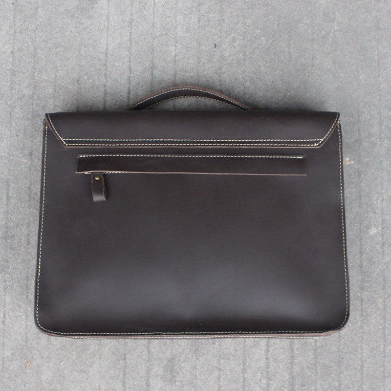 Vintage Leather Laptop Briefcase - Dapperdashery