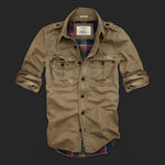 vintage double layer tooling army shirt - Dapperdashery