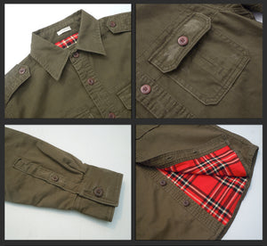 vintage double layer tooling army shirt - Dapperdashery