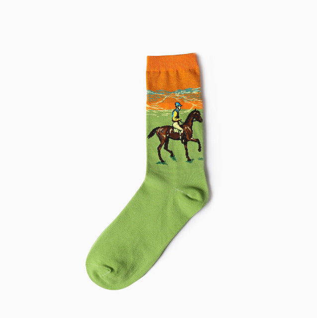 Autumn Retro Mural Socks - Dapperdashery