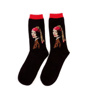 Autumn Retro Mural Socks - Dapperdashery