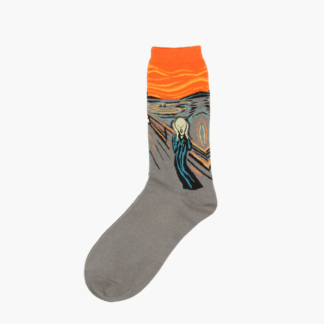 Autumn Retro Mural Socks - Dapperdashery