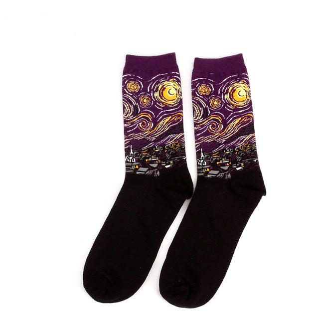 Autumn Retro Mural Socks - Dapperdashery