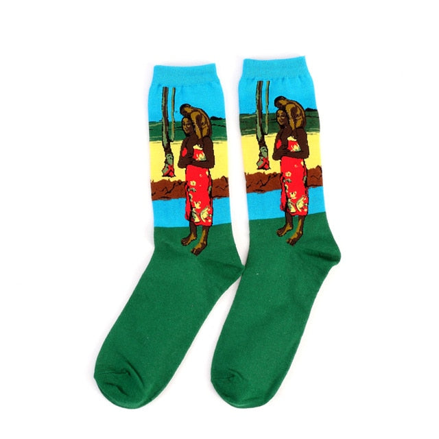 Autumn Retro Mural Socks - Dapperdashery