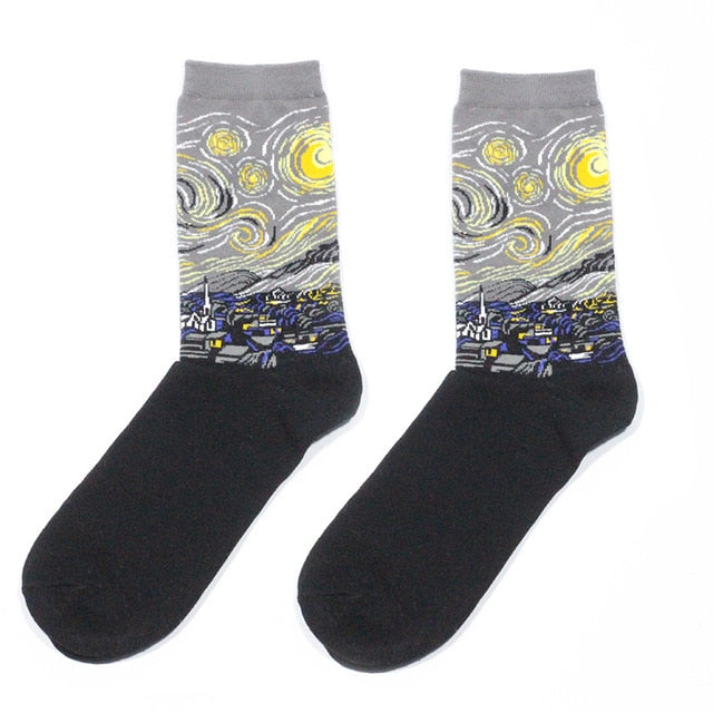 Autumn Retro Mural Socks - Dapperdashery