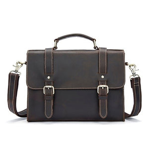 Vintage Leather Laptop Briefcase - Dapperdashery