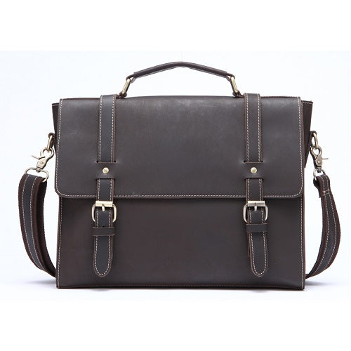 Vintage Leather Laptop Briefcase - Dapperdashery