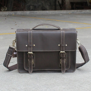 Vintage Leather Laptop Briefcase - Dapperdashery