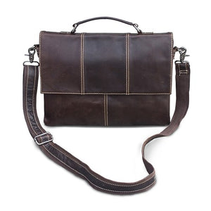 Genuine Leather messenger briefcase bag - Dapperdashery